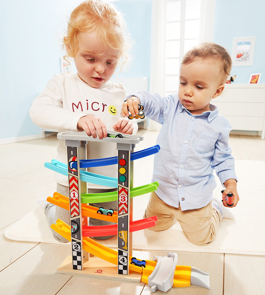 Mega Ramp Racer | Wooden Toddler Car Track Toy