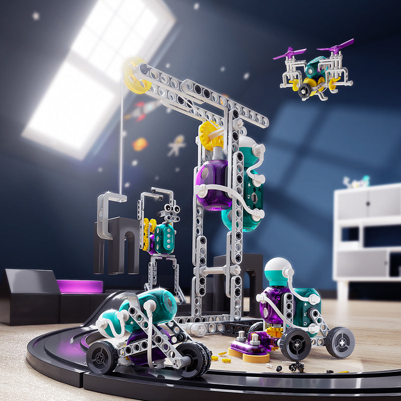 Science Can Mechanical Power Kit | 328PCS STEM Robot Toy for Kids