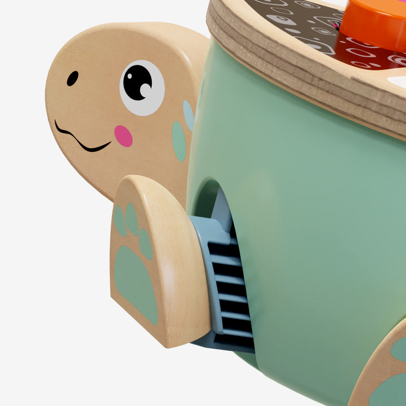 Hammer Turtle Wooden Toy | Motor Skills & Color Learning