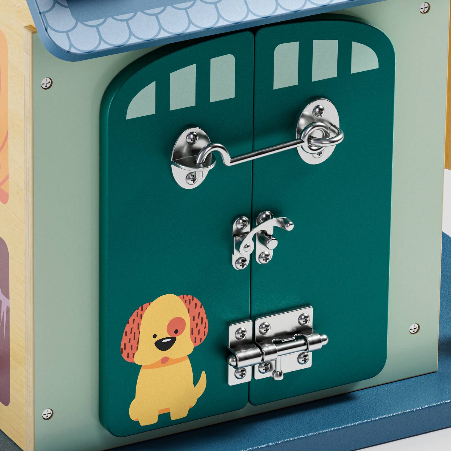 Activity House 12-in-1 | Educational Farm Playset for Toddlers - Lockable Barn Doors