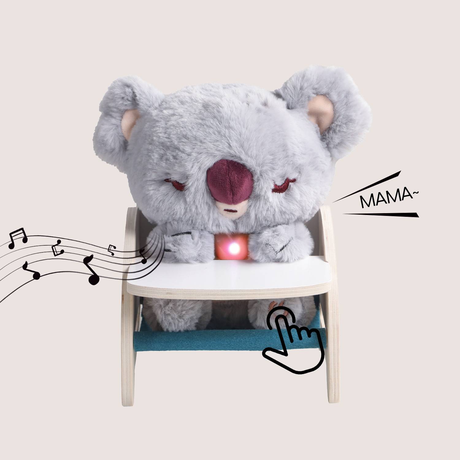 CARE PETS Baby Koala Interactive Plush Toy | Emotional Learning for Kids - Music & Voice Play Mode