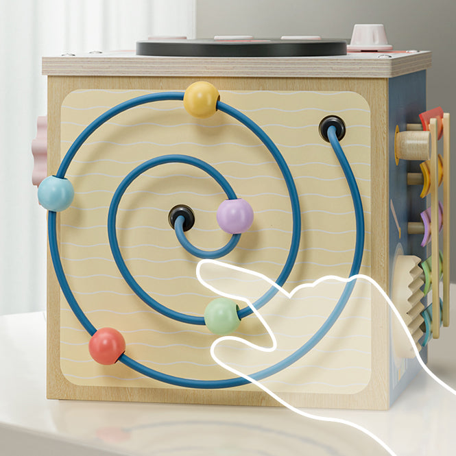 Wooden Musical Activity Cube | Montessori Toy for Early Learning