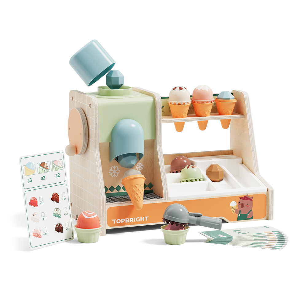 Montessori Ice Cream Boutique | Wooden Pretend Play Shop Toy for Kids