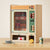 Wooden Vending Machine Toy with Snacks & Coins – Shop & Go Playset - Magnetic Door & Storage