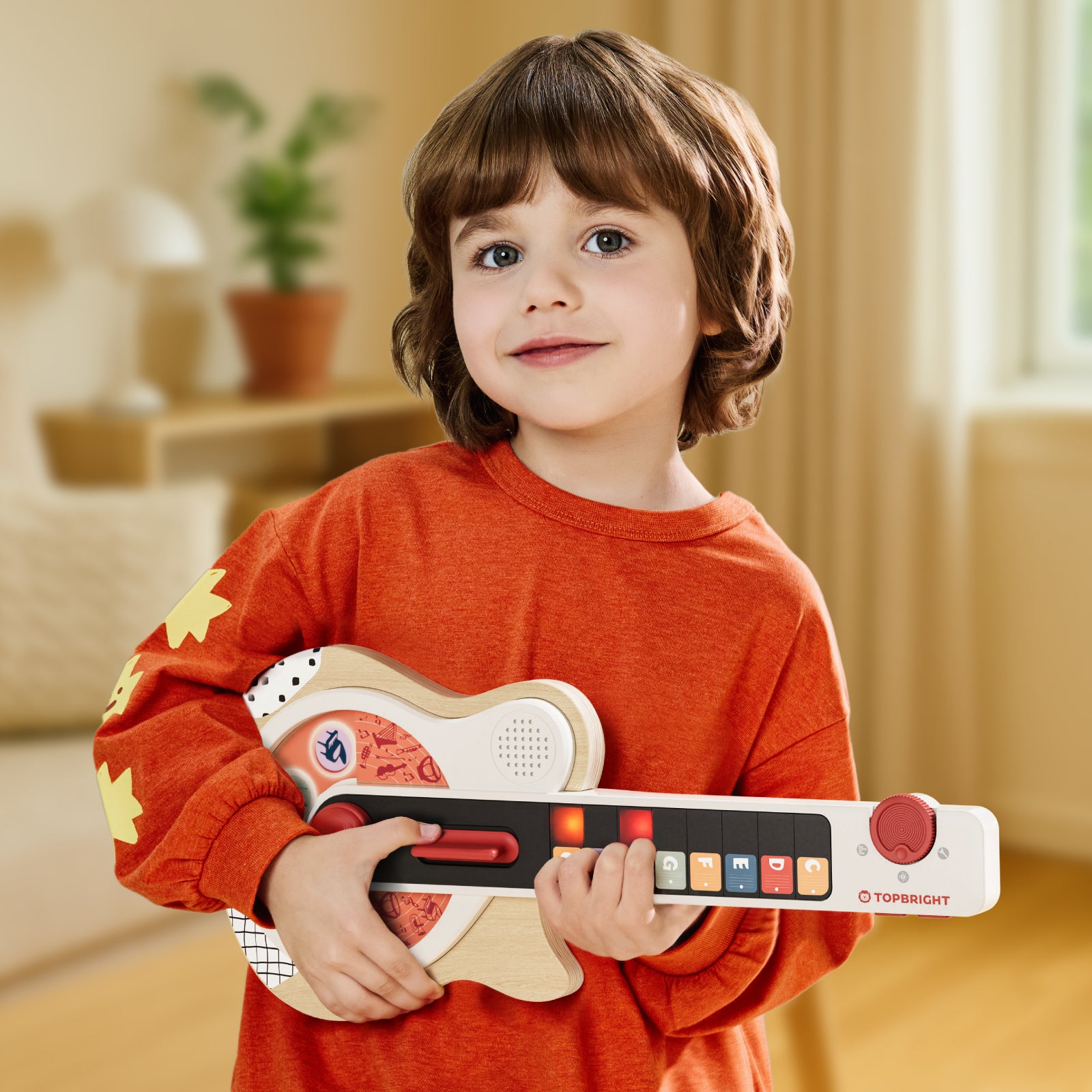 TOPBRIGHT Music Activity Guitar – Interactive Toy for Kids