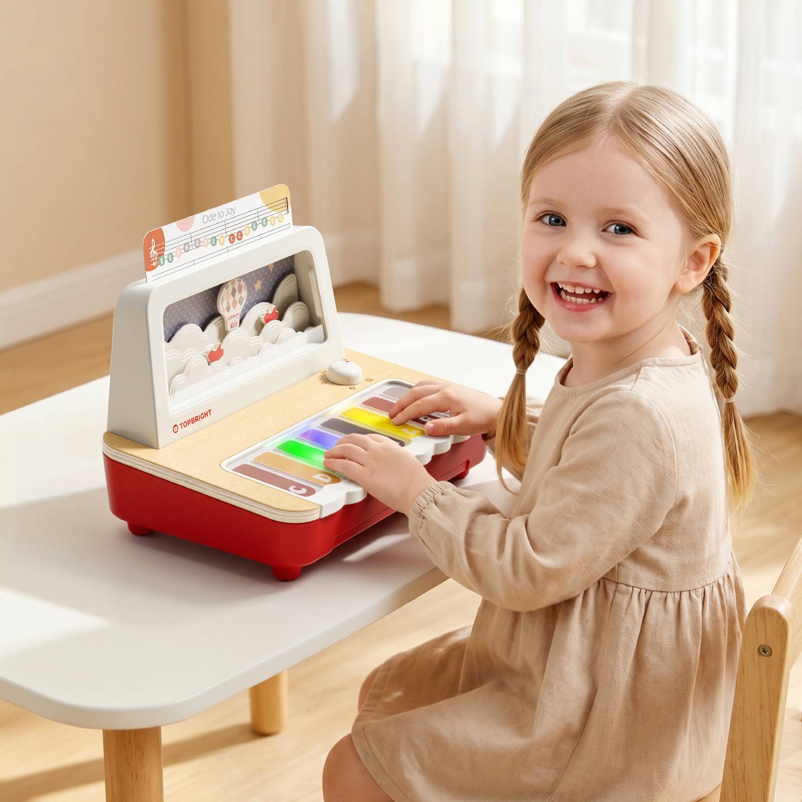 TOPBRIGHT Preschool Piano | Light-Up Toddler Piano Toy
