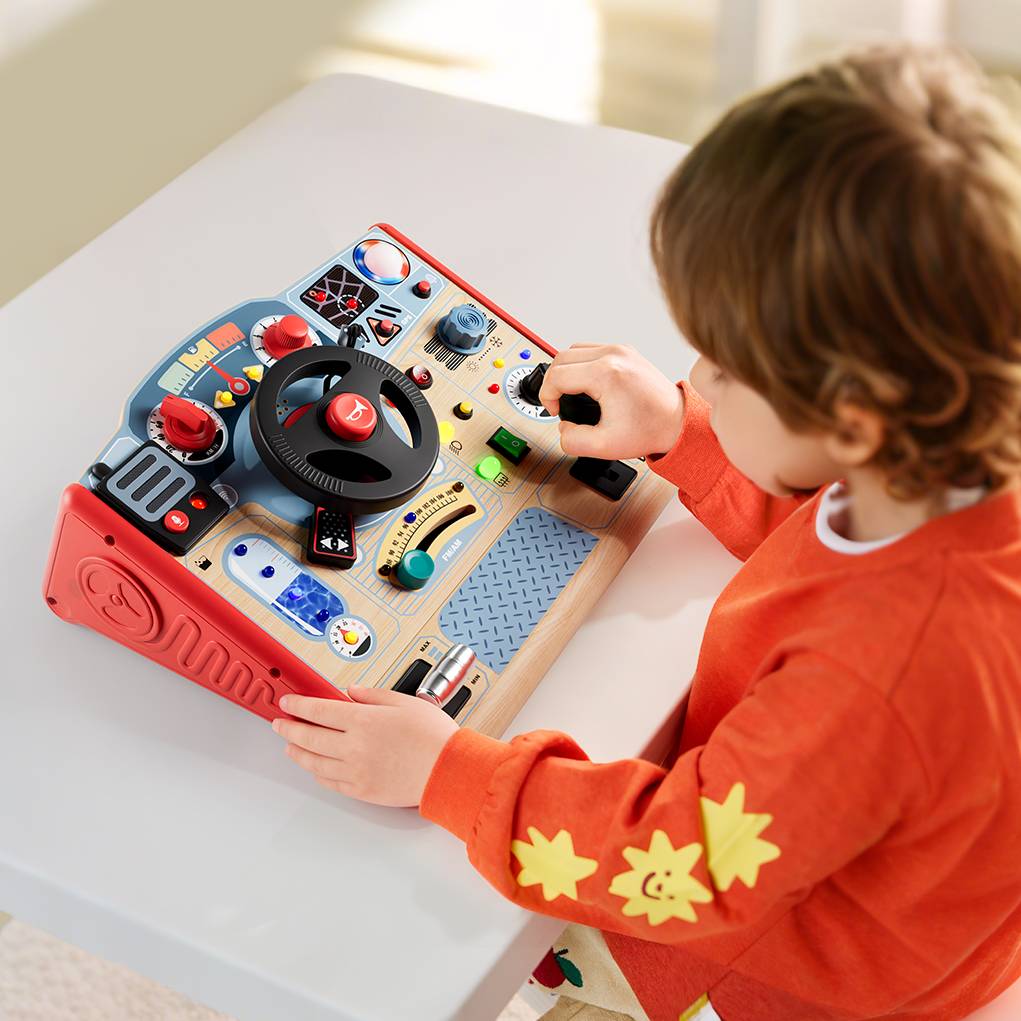 Busy Board Fire Fighter | Montessori Car-Themed Toy for 3-Year-Old Boys