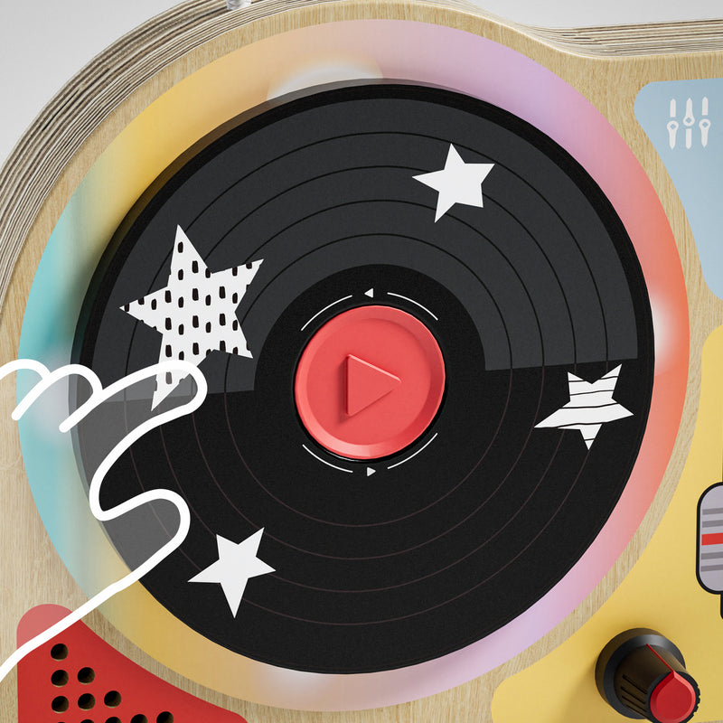 Busy Board DJ | Wooden Activity Board for Toddlers