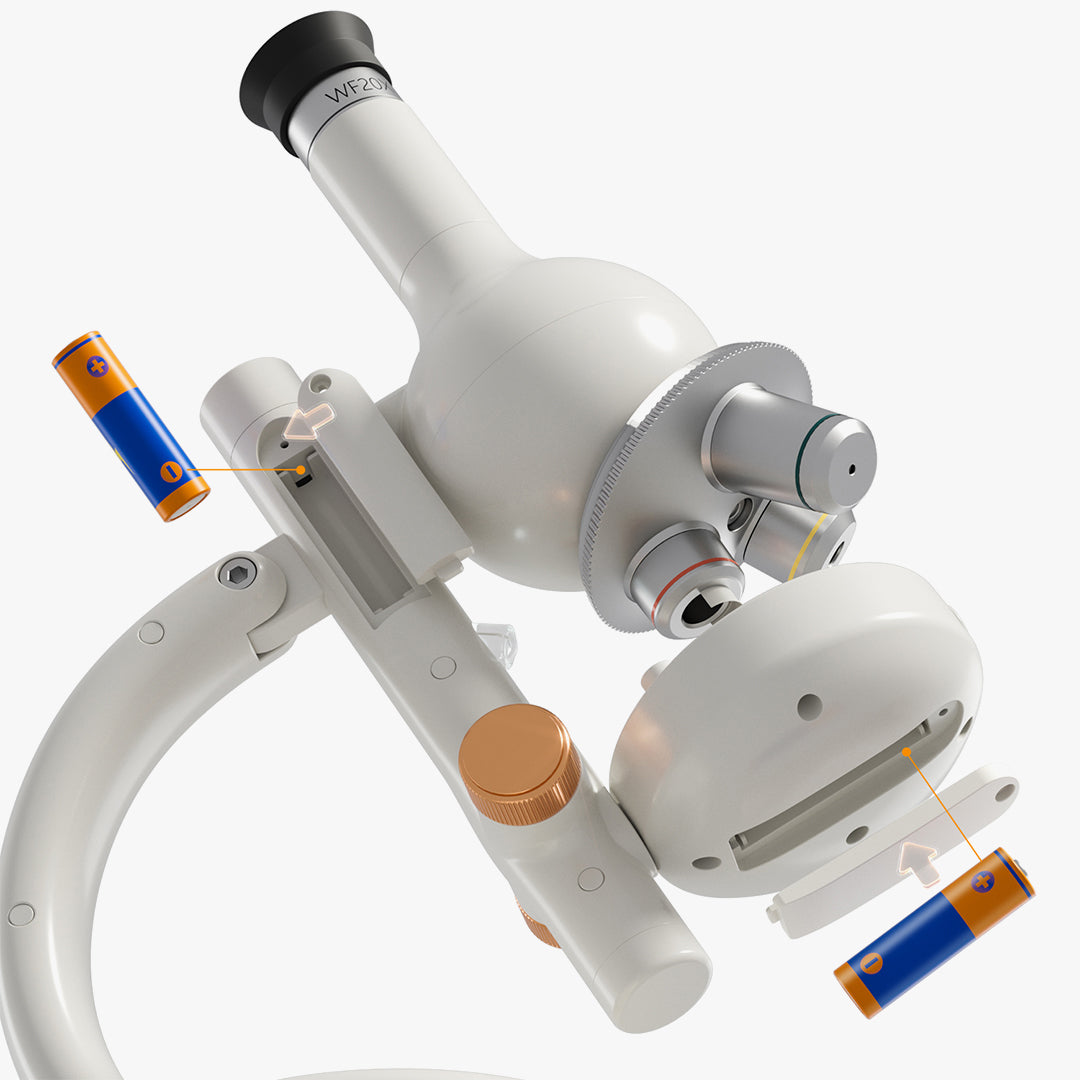1600x Microscope Lab Edition with LED Light & Phone Support | Science Can - Portable Battery-Powered Microscope