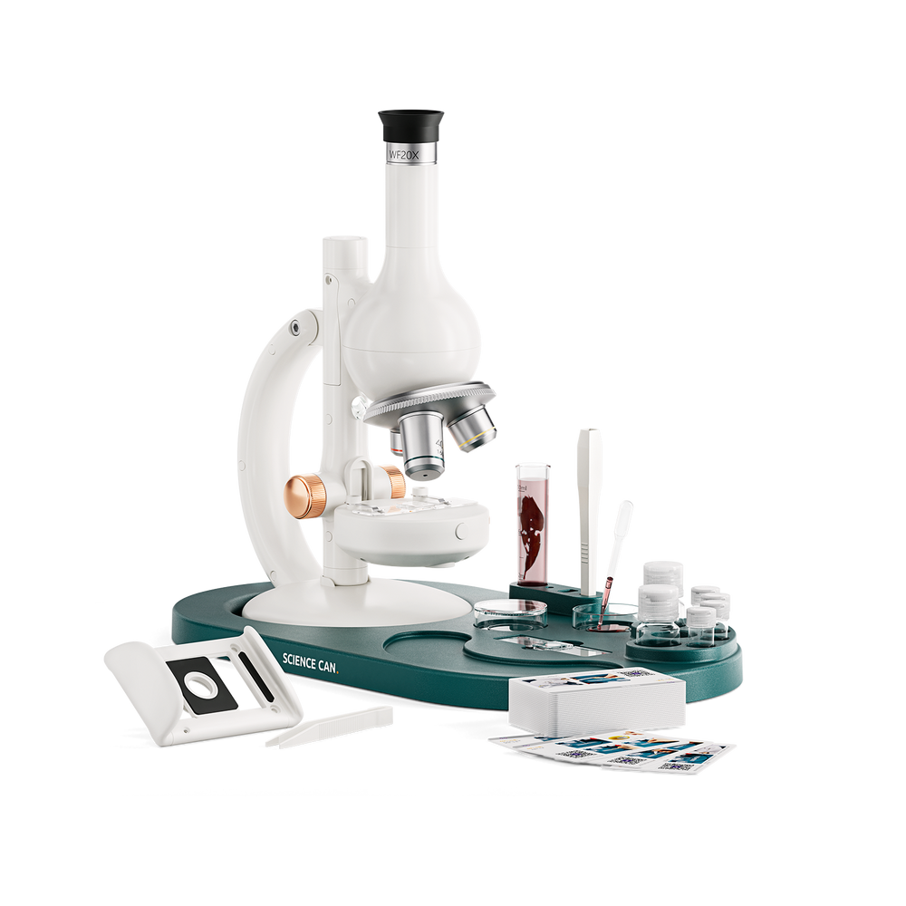 Science Can 1600x Student Microscope for Kids | LED STEM Lab Kit