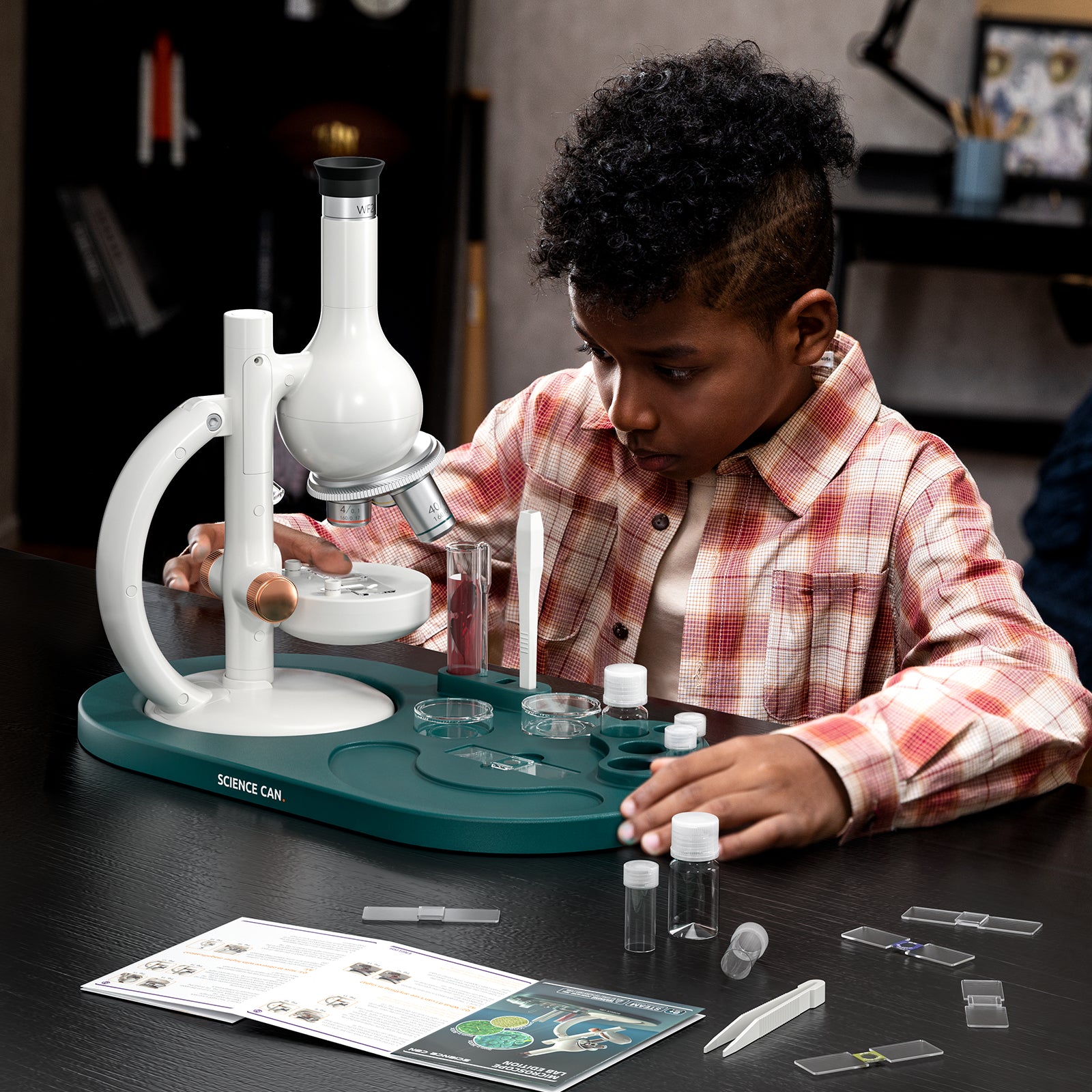 1600x Microscope Lab Edition with LED Light & Phone Support | Science Can