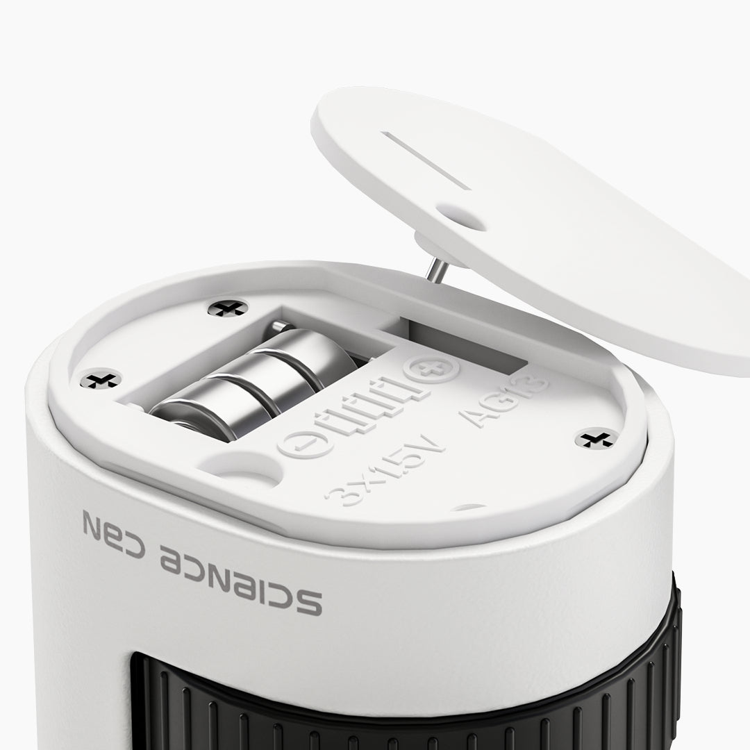 Close-up of Projector Microscope with interchangeable lenses and slide holder – 360x magnification STEM toy for kids