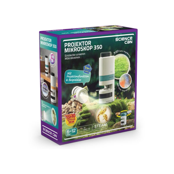 Projector Microscope Kids – 360x STEM Toy with LED & Wall Projection