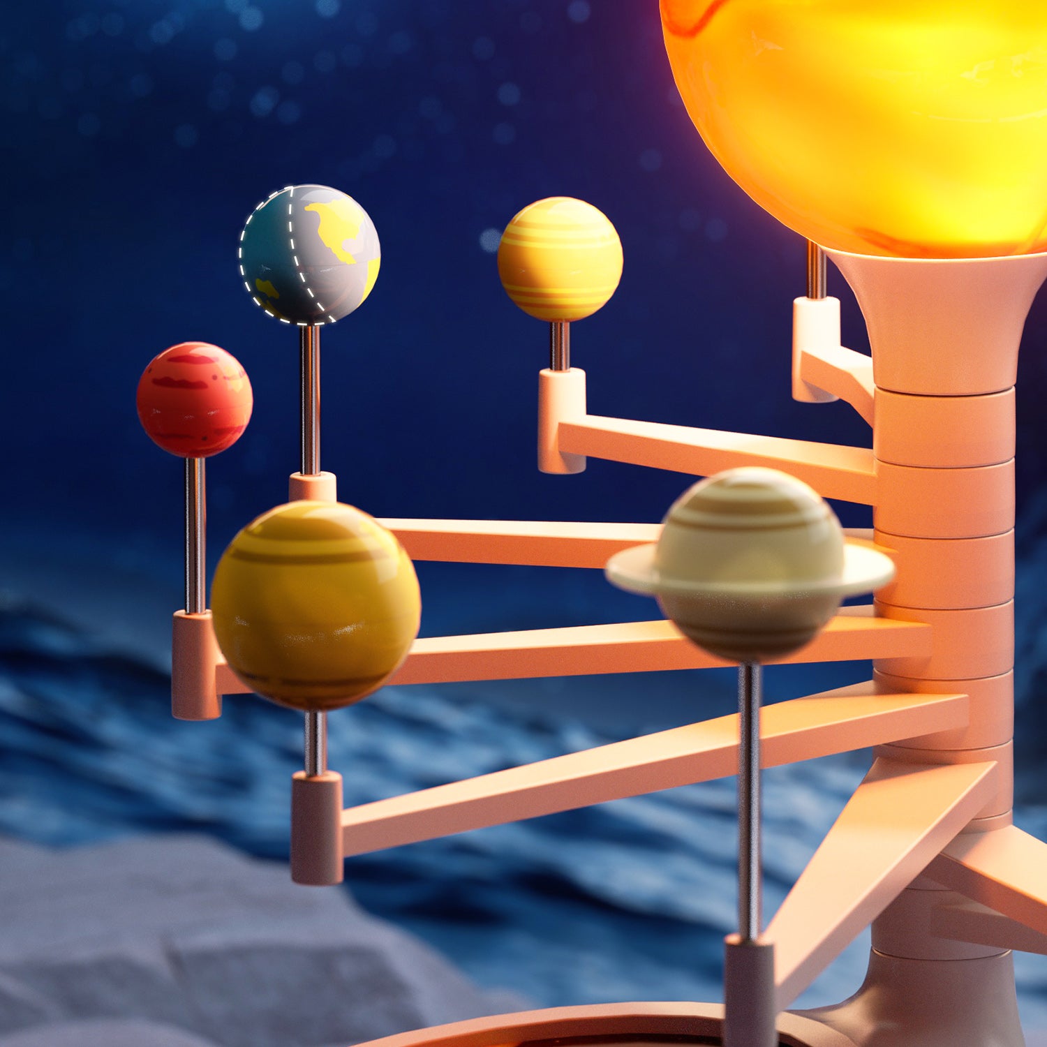 3D Solar System Model | Kids’ Space Learning Toy - Learning Modes: Knowledge & Q&A