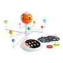 3D solar system model with eight orbiting planets around a light-up sun, educational space learning toy for children