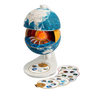 Educational Earth model toy showing world continents and oceans for learning geography