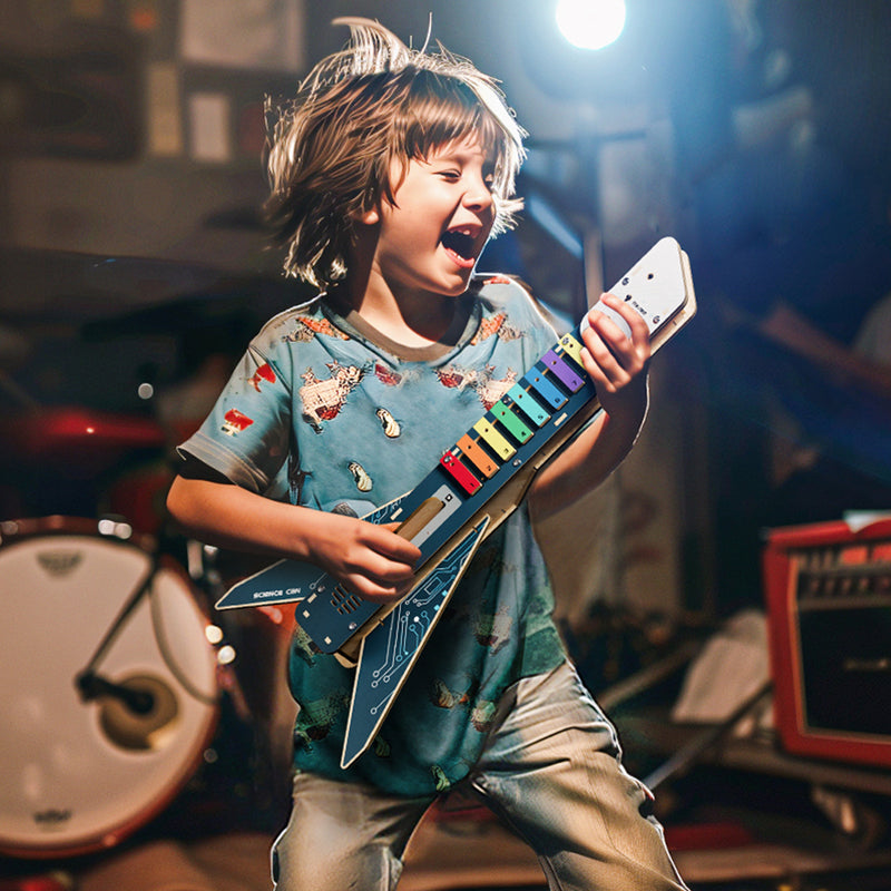 Build & Play DIY Electric Guitar Kit for Kids – STEM Music Toy - Rock Out & Learn with a DIY Guitar Kit