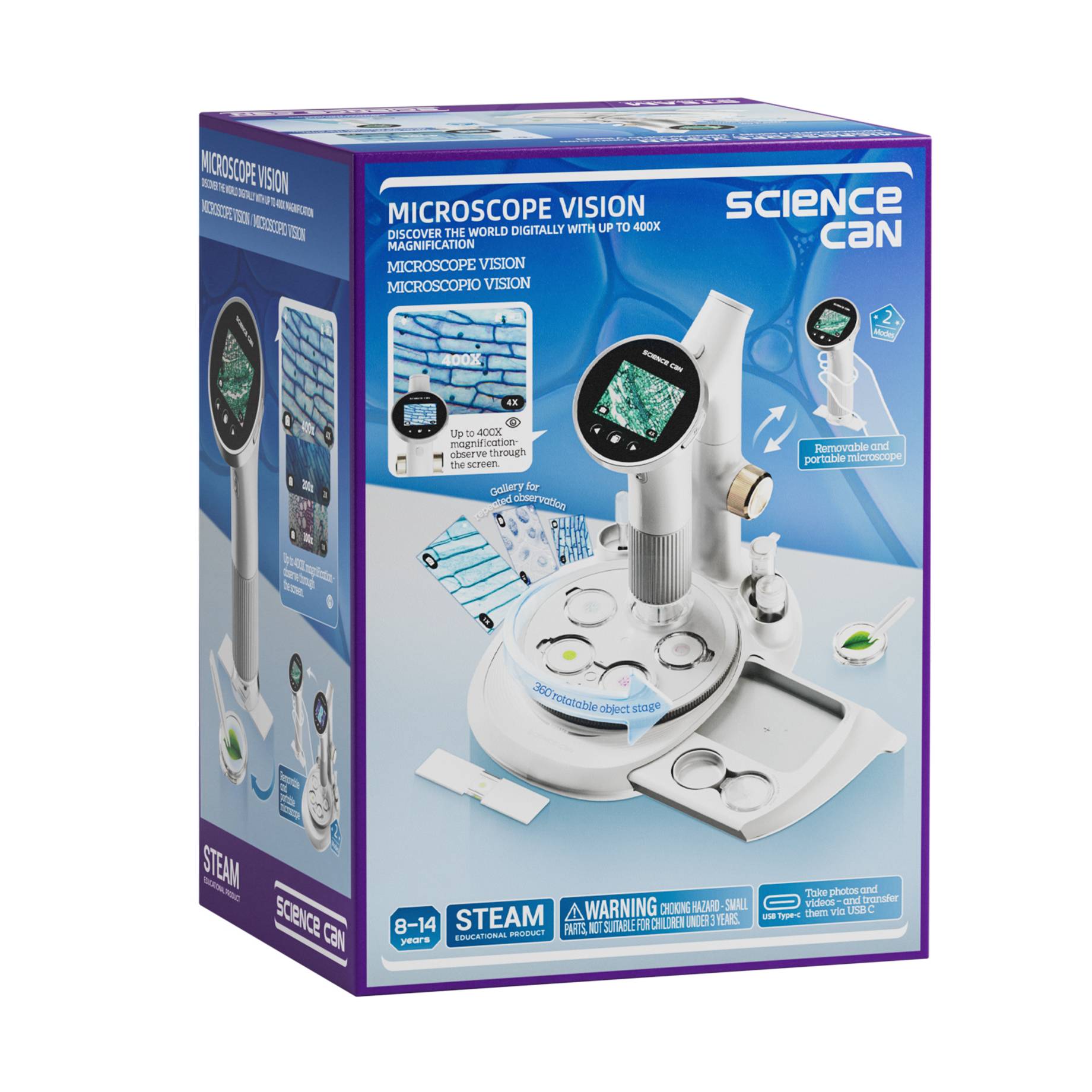Kids Microscope 400x - Educational STEM Science Toy | Science Can