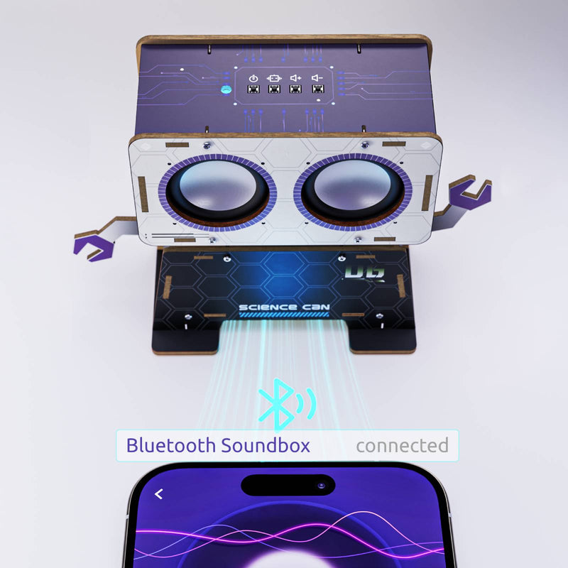 Soundbox Construction Kit | DIY Bluetooth Robot Speaker STEM Toy for Kids