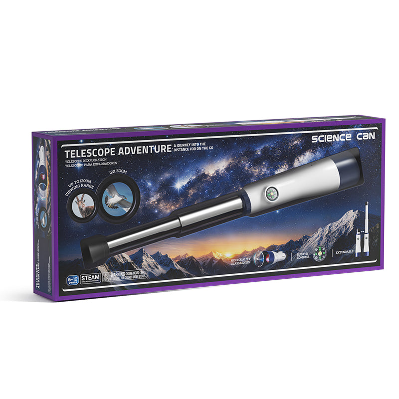 Explorer Telescope retail packaging for kids outdoor STEM toy